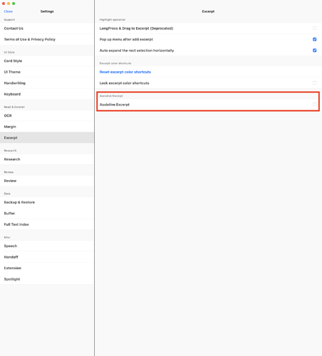 MarginNote 4 - Assistive Excerpt Disabled